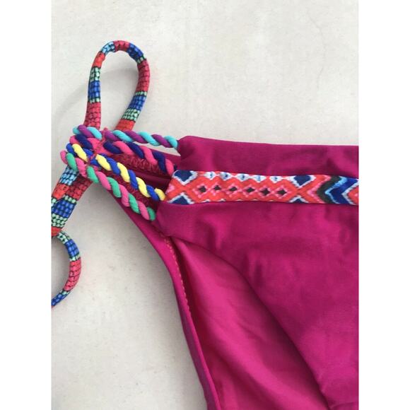 Nanette Lepore Vamp Side Ties Tassel String Bikini Bottom - Picture 7 of 8